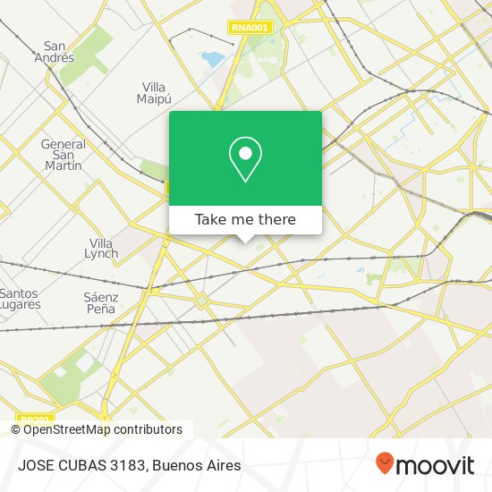 JOSE CUBAS 3183 map