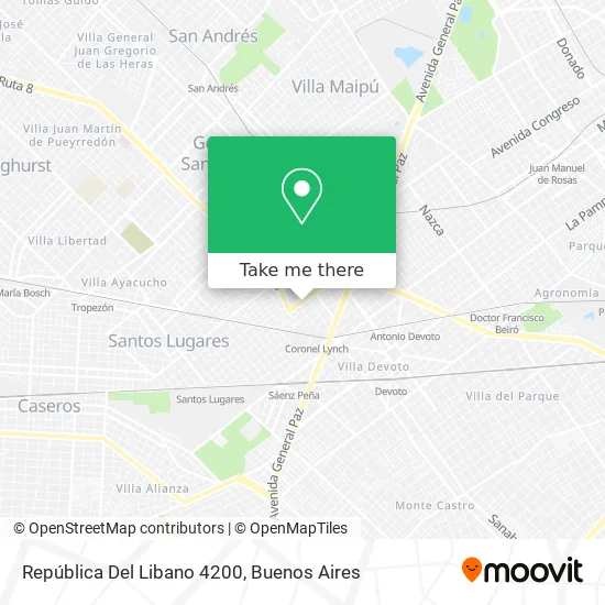República Del Libano 4200 map