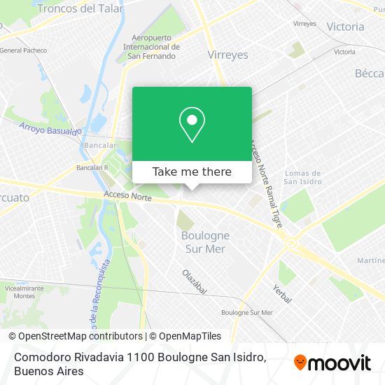 Comodoro Rivadavia 1100  Boulogne  San Isidro map