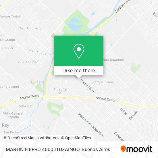 MARTIN FIERRO 4000 ITUZAINGO map