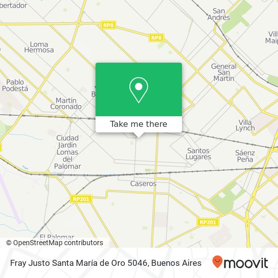 Fray Justo Santa María de Oro 5046 map