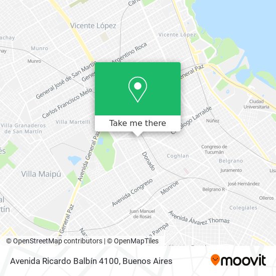 Mapa de Avenida Ricardo Balbín 4100