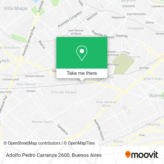 Adolfo Pedro Carranza 2600 map