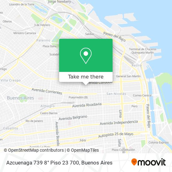 Azcuenaga 739 8° Piso 23 700 map