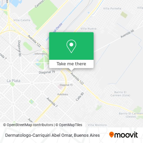Mapa de Dermatologo-Carriquiri Abel Omar