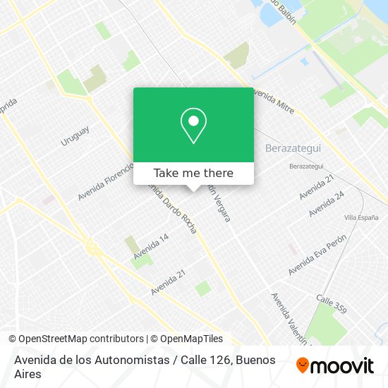 Avenida de los Autonomistas / Calle 126 map