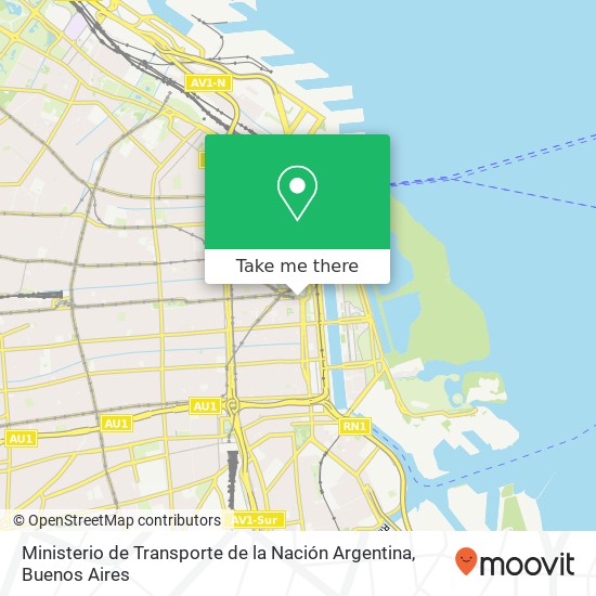 Ministerio de Transporte de la Nación Argentina map