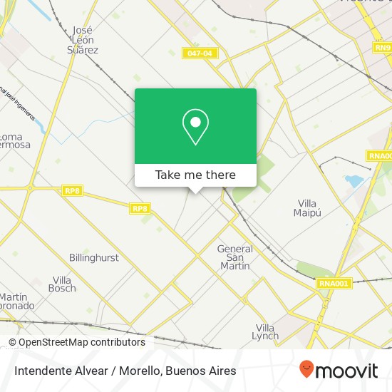 Intendente Alvear / Morello map