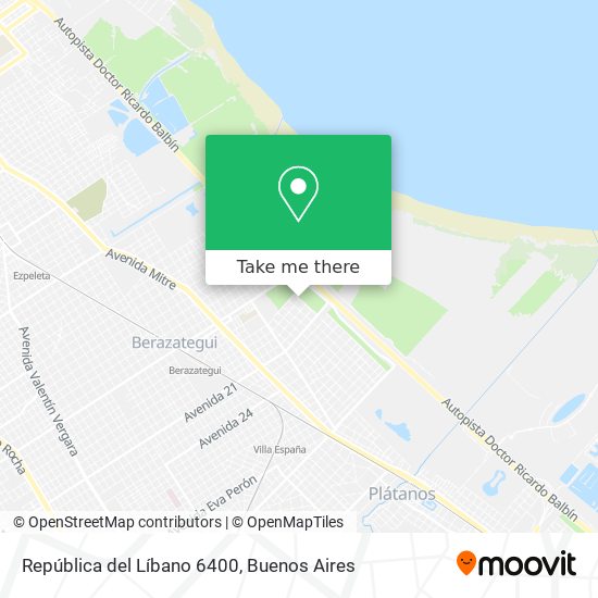 Mapa de República del Líbano 6400