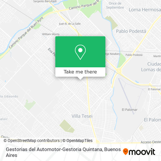 Gestorias del Automotor-Gestoria Quintana map