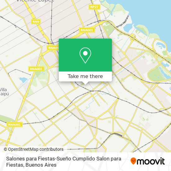 Salones para Fiestas-Sueño Cumplido Salon para Fiestas map