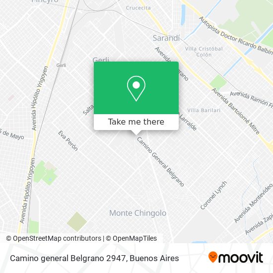 Camino general Belgrano 2947 map