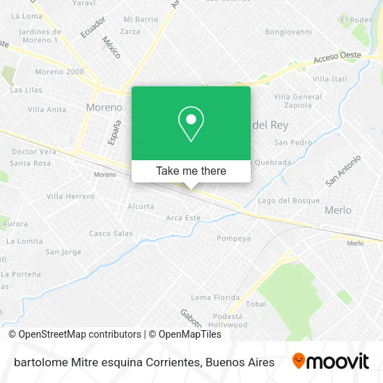 bartolome Mitre esquina Corrientes map