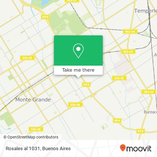 Rosales al 1031 map