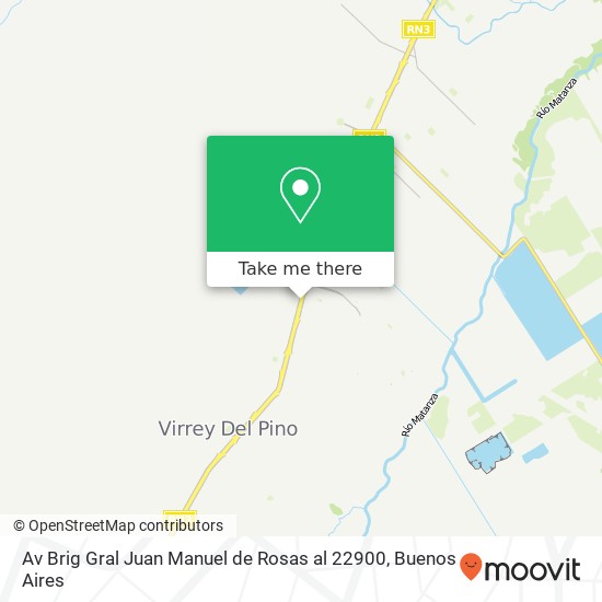 Av  Brig  Gral  Juan Manuel de Rosas al 22900 map