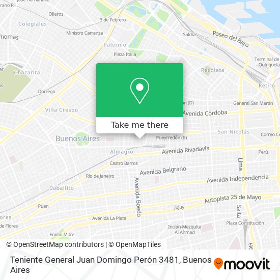 Teniente General Juan Domingo Perón 3481 map