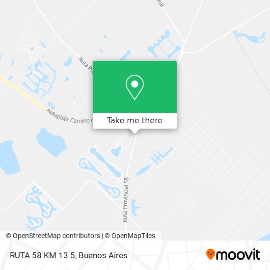 RUTA 58  KM 13 5 map