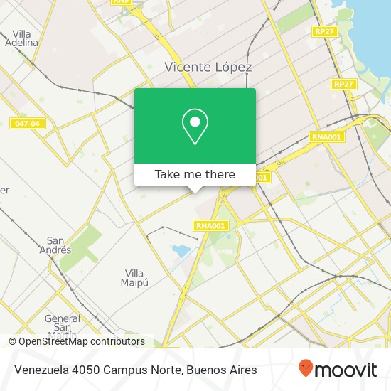 Venezuela 4050 Campus Norte map