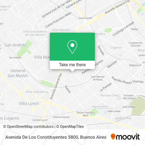 Mapa de Avenida De Los Constituyentes 5800