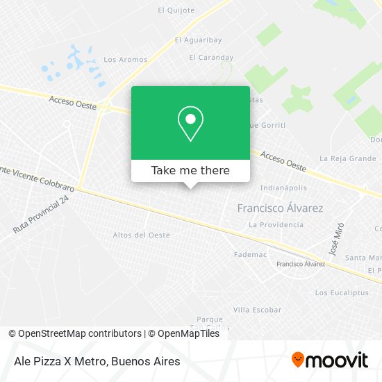 Ale Pizza X Metro map