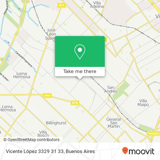 Vicente López 3329 31 33 map