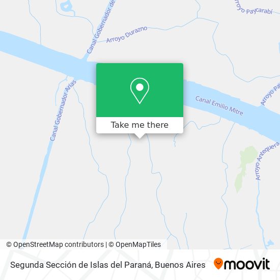 Mapa de Segunda Sección de Islas del Paraná