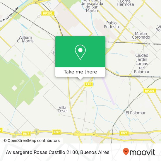 Av sargento Rosas Castillo 2100 map