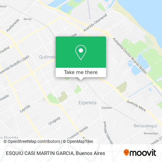 Mapa de ESQUIÚ CASI MARTIN GARCIA