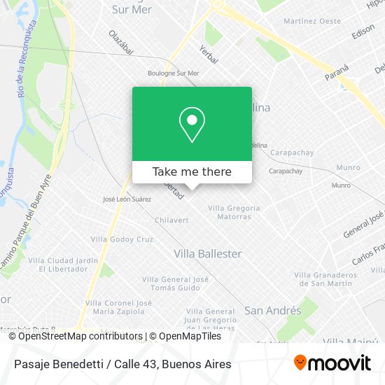 Pasaje Benedetti / Calle 43 map