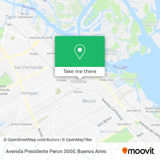 Avenida Presidente Peron 3000 map