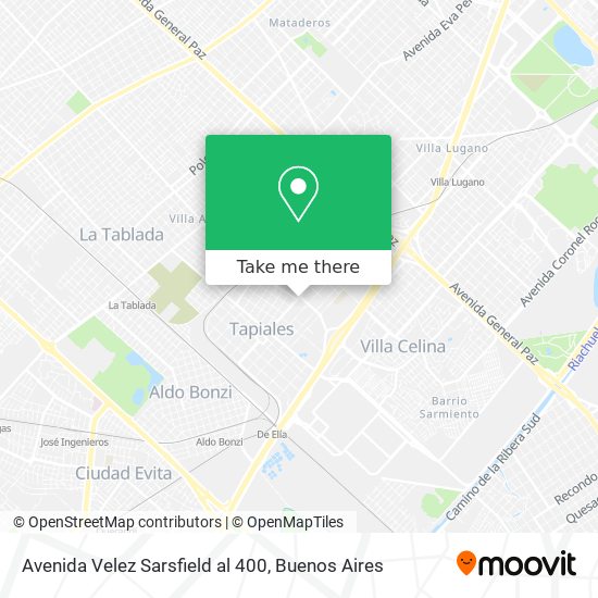 Avenida Velez Sarsfield al 400 map