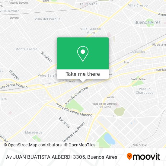 Av JUAN BUATISTA ALBERDI 3305 map