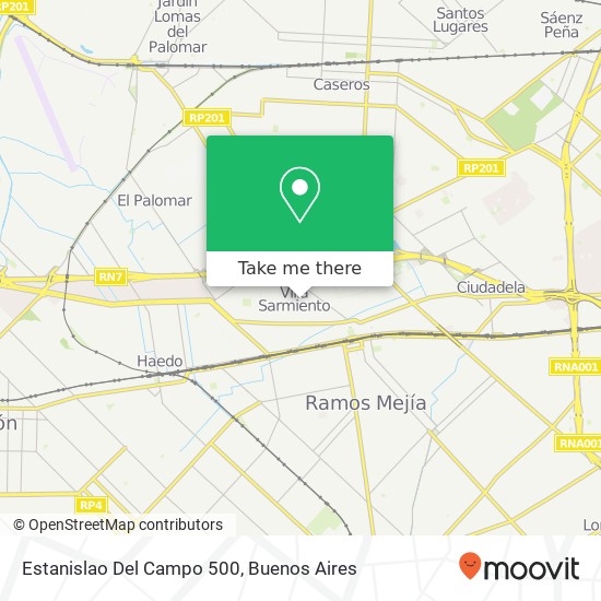 Estanislao Del Campo 500 map