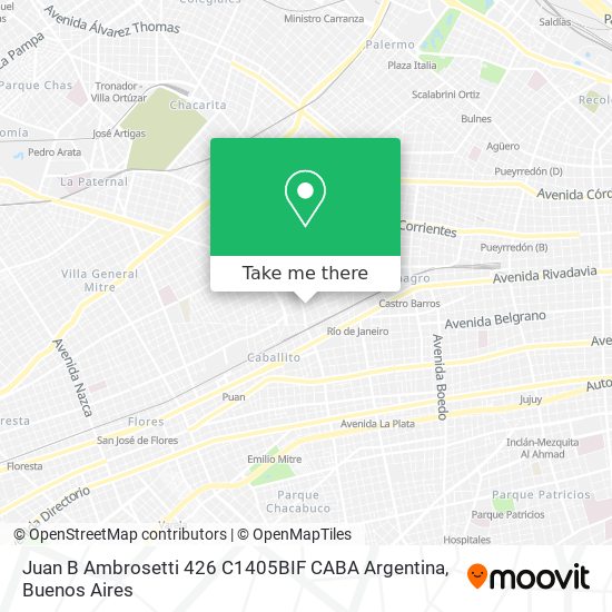Mapa de Juan B  Ambrosetti 426  C1405BIF CABA  Argentina