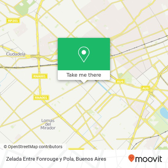 Zelada Entre Fonrouge y Pola map