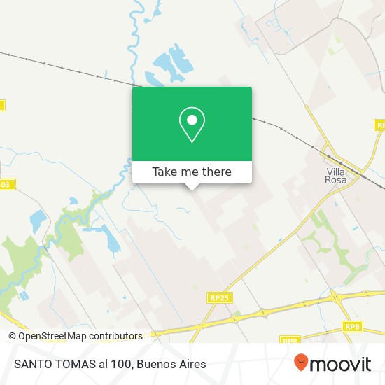 Mapa de SANTO TOMAS al 100