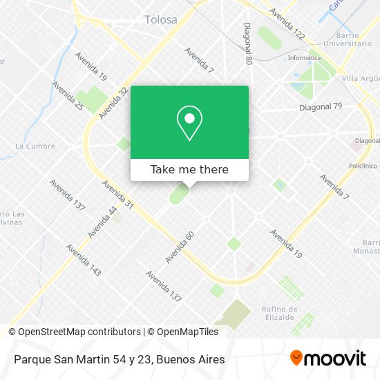Parque San Martin 54 y 23 map