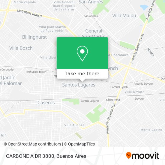 CARBONE A  DR  3800 map
