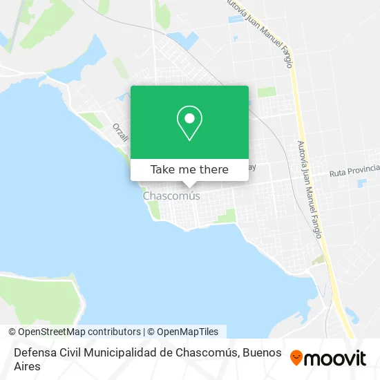 Defensa Civil Municipalidad de Chascomús map