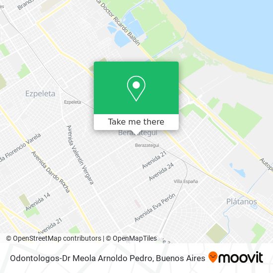 Odontologos-Dr Meola Arnoldo Pedro map