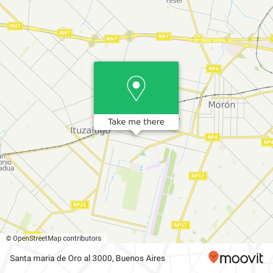 Santa maria de Oro al 3000 map