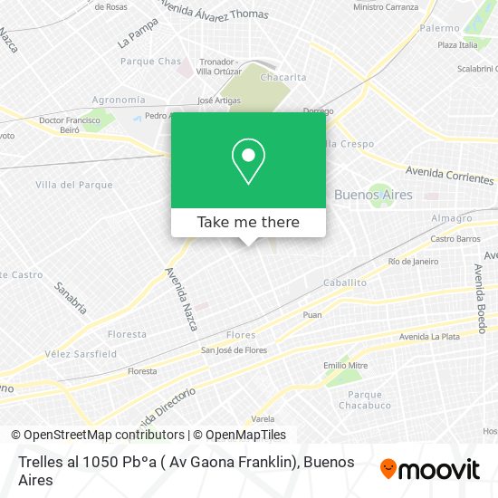 Trelles al 1050 Pbºa ( Av  Gaona   Franklin) map