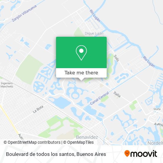 Boulevard de todos los santos map