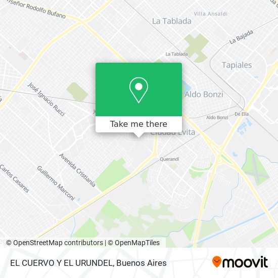 EL CUERVO Y EL URUNDEL map