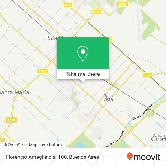 Florencio Ameghino al 100 map