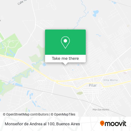Monseñor de Andrea al 100 map