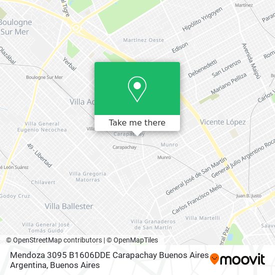 Mendoza 3095  B1606DDE Carapachay  Buenos Aires  Argentina map