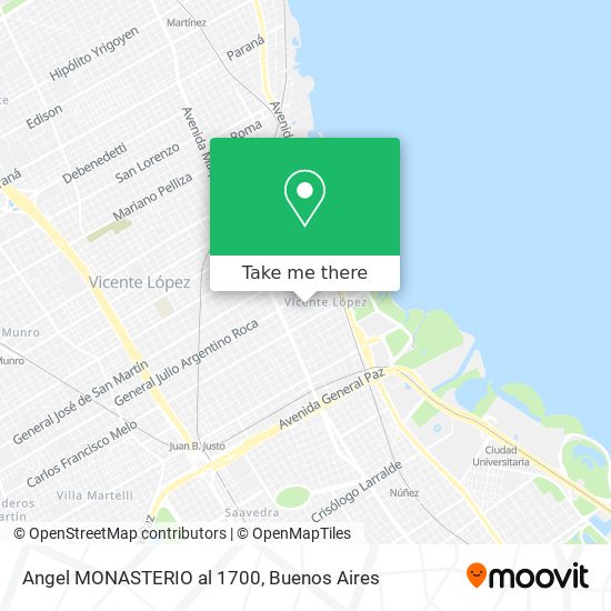 Mapa de Angel MONASTERIO al 1700