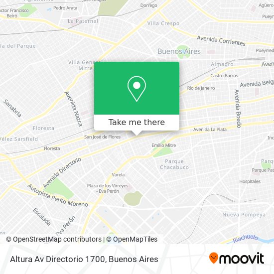 Mapa de Altura Av  Directorio 1700