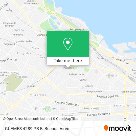 GÜEMES 4289 PB B map